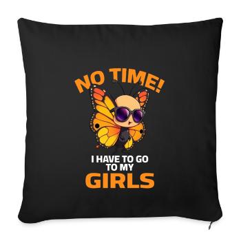 Papillon Papillon Dictons Lunettes de soleil - Housse de coussin décorative 45 x 45 cm - noir - Devant