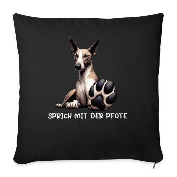 Parlez à la patte Podenco Podenco amoureux de Podenco - Housse de coussin décorative 45 x 45 cm - noir - Devant