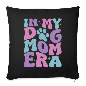 In My Dog Mom Era Pastel Paws - Sofa pillowcase 17,3'' x 17,3'' (45 x 45 cm) - black - Front