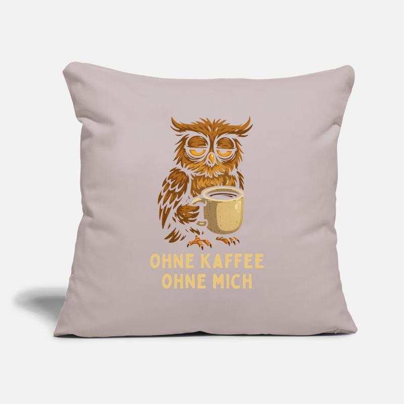 Nickernde Eule mit Kaffee Sofakissenbezug 45 x 45 cm