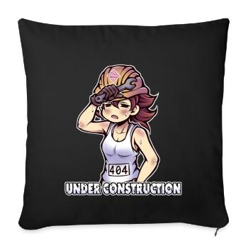 Under Construction - 404 - Sofakissenbezug 45 x 45 cm - Schwarz - Vorne