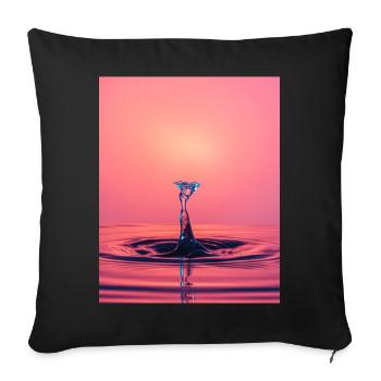 Liquid Abstract Splash - Sofa pillowcase 17,3'' x 17,3'' (45 x 45 cm) - black - Front