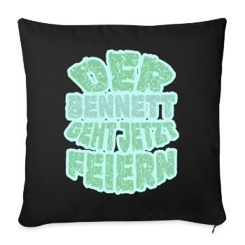 Gift for Bennett - Sofa pillowcase 17,3'' x 17,3'' (45 x 45 cm) - black - Front