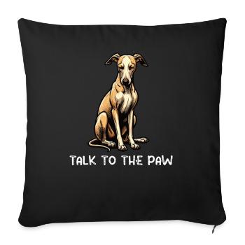 Talk to the Paw Whippet Greyhound Whippets - Sofa pillowcase 17,3'' x 17,3'' (45 x 45 cm) - black - Front