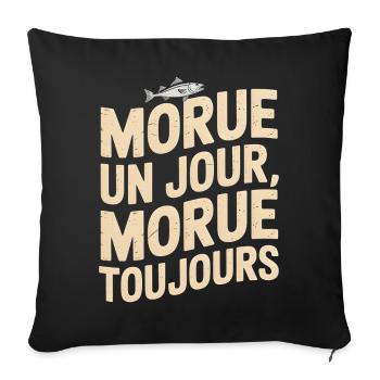 Once a cod, always a cod - Sofa pillowcase 17,3'' x 17,3'' (45 x 45 cm) - black - Front