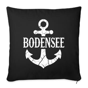Anchor Lake Constance Holiday Ship - Sofa pillowcase 17,3'' x 17,3'' (45 x 45 cm) - black - Front