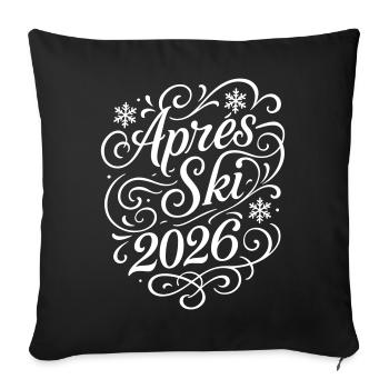 Après-ski 2026 - Sofa pillowcase 17,3'' x 17,3'' (45 x 45 cm) - black - Front