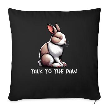 Talk to the Paw Rabbit Bunny Bunny Long Eared - Sofa pillowcase 17,3'' x 17,3'' (45 x 45 cm) - black - Front