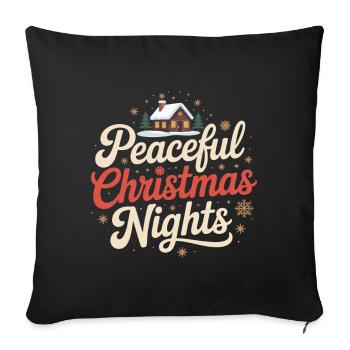Nuits de Noël paisibles - Housse de coussin décorative 45 x 45 cm - noir - Devant