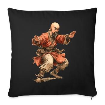 Kungfu Monk - Sofa pillowcase 17,3'' x 17,3'' (45 x 45 cm) - black - Front