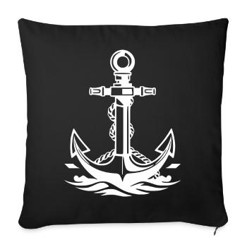 Anchor Seaman Sailor Northern Germany Gift - Sofa pillowcase 17,3'' x 17,3'' (45 x 45 cm) - black - Front