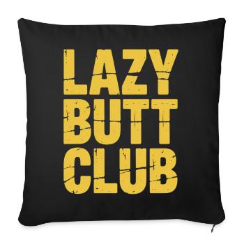 Lazybuttclub Gym Fitness Workout - Sofa pillowcase 17,3'' x 17,3'' (45 x 45 cm) - black - Front