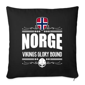 NORVÈGE - NORGE VIKINGS GLORY - Housse de coussin décorative 45 x 45 cm - noir - Devant