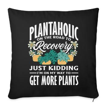 Cadeaux pour les jardins et les amoureux des plantes - Housse de coussin décorative 45 x 45 cm - noir - Devant