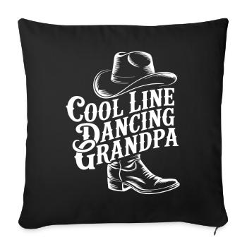 Line Dancing Grandpa - Sofa pillowcase 17,3'' x 17,3'' (45 x 45 cm) - black - Front