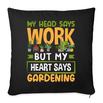 Garden & Plant Lovers Gifts - Sofa pillowcase 17,3'' x 17,3'' (45 x 45 cm) - black - Front