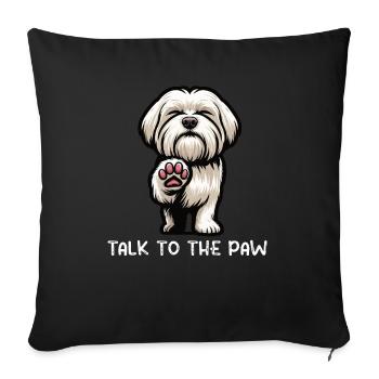 Talk to the Paw Malteser Maltese Owners Maltese - Sofa pillowcase 17,3'' x 17,3'' (45 x 45 cm) - black - Front