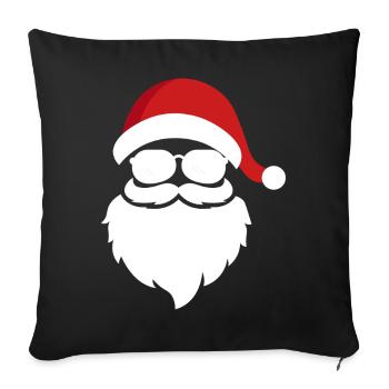 cool santa - Sofa pillowcase 17,3'' x 17,3'' (45 x 45 cm) - black - Front