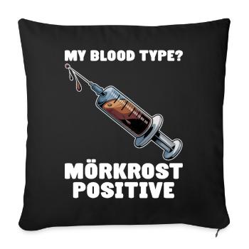 Mörkrost Suède Fika Coffee - Housse de coussin décorative 45 x 45 cm - noir - Devant