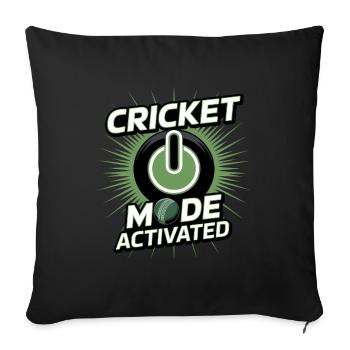 Funny Cricket Saying Vintage Cricket Game - Sofa pillowcase 17,3'' x 17,3'' (45 x 45 cm) - black - Front