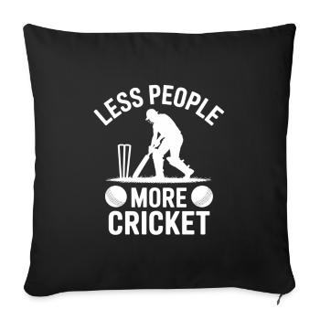 Funny Cricket Saying Vintage Cricket Game - Sofa pillowcase 17,3'' x 17,3'' (45 x 45 cm) - black - Front