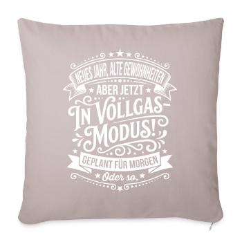Full throttle mode planned for tomorrow - Sofa pillowcase 17,3'' x 17,3'' (45 x 45 cm) - light taupe - Front