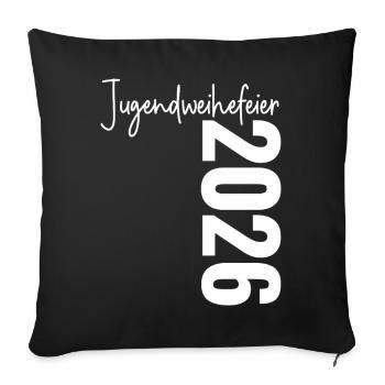 Youth Consecration Ceremony 2026 - Sofa pillowcase 17,3'' x 17,3'' (45 x 45 cm) - black - Front