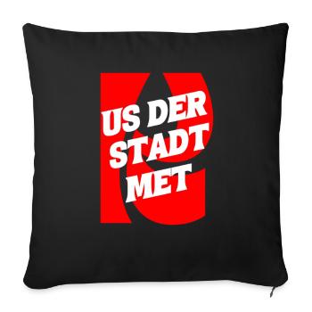 Nous de la ville avons rencontré K - Housse de coussin décorative 45 x 45 cm - noir - Devant
