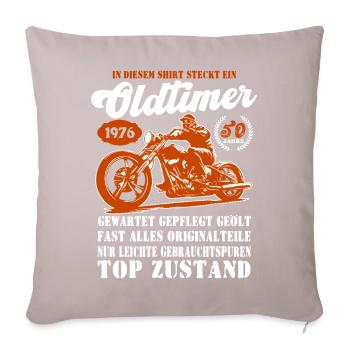 Vintage Motorcycle 1976 Vintage Print - Housse de coussin décorative 45 x 45 cm - taupe clair - Devant