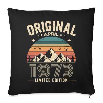 February 1973 – Legend of the Peaks and Mountains - Sofa pillowcase 17,3'' x 17,3'' (45 x 45 cm) - black - Front