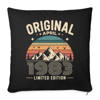 February 1983 – Legend of the Peaks and Mountains - Sofa pillowcase 17,3'' x 17,3'' (45 x 45 cm) - black - Front