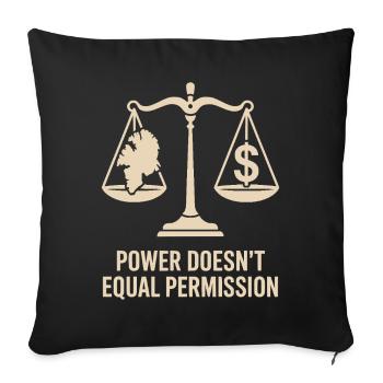 Le pouvoir de protestation de la souveraineté au Groenland n’est pas égal à P - Housse de coussin décorative 45 x 45 cm - noir - Devant