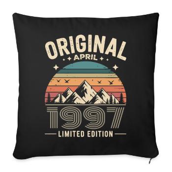 février 1997 – Légende des sommets et montagnes - Housse de coussin décorative 45 x 45 cm - noir - Devant