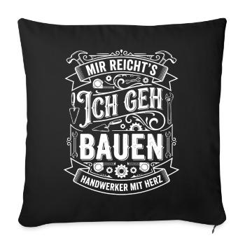 I'm Going Building Craft Motif - Sofa pillowcase 17,3'' x 17,3'' (45 x 45 cm) - black - Front