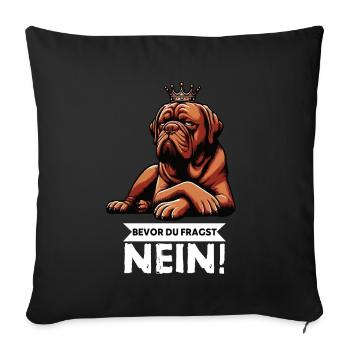 Avant que vous ne demandiez Bordeaux Grand Danois Bordeaux Bordeaux - Housse de coussin décorative 45 x 45 cm - noir - Devant