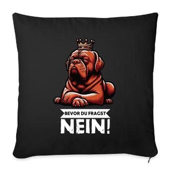 Avant que vous ne demandiez Bordeaux Grand Danois Bordeaux Bordeaux - Housse de coussin décorative 45 x 45 cm - noir - Devant