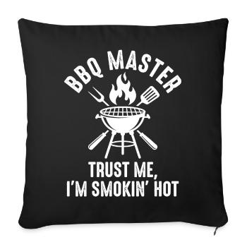 BBQ Master Smokin' Hot - Sofa pillowcase 17,3'' x 17,3'' (45 x 45 cm) - black - Front