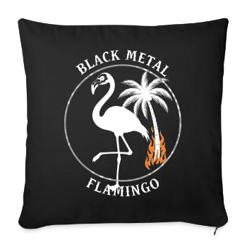 Black Metal Flamingo - Gothic Metal Flamingo - Sofa pillowcase 17,3'' x 17,3'' (45 x 45 cm) - black - Front