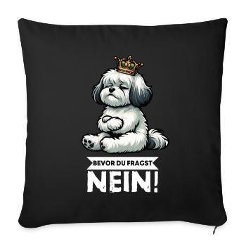 Avant que vous ne demandiez, aucun propriétaire havanais - Housse de coussin décorative 45 x 45 cm - noir - Devant