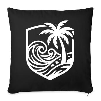 Palm Trees Beach Ocean - Sofa pillowcase 17,3'' x 17,3'' (45 x 45 cm) - black - Front