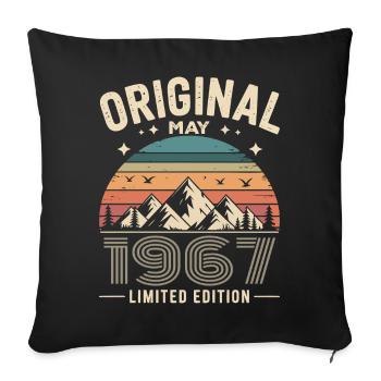 May 1967 – Legend of the Peaks and Mountains - Sofa pillowcase 17,3'' x 17,3'' (45 x 45 cm) - black - Front