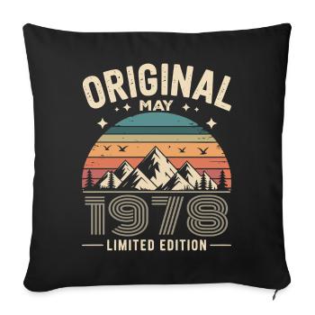 May 1978 – Legend of the Peaks and Mountains - Sofa pillowcase 17,3'' x 17,3'' (45 x 45 cm) - black - Front