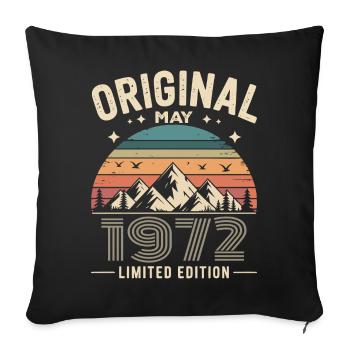 May 1972 – Legend of the Peaks and Mountains - Sofa pillowcase 17,3'' x 17,3'' (45 x 45 cm) - black - Front