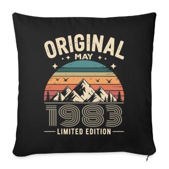 May 1983 – Legend of the Peaks and Mountains - Sofa pillowcase 17,3'' x 17,3'' (45 x 45 cm) - black - Front