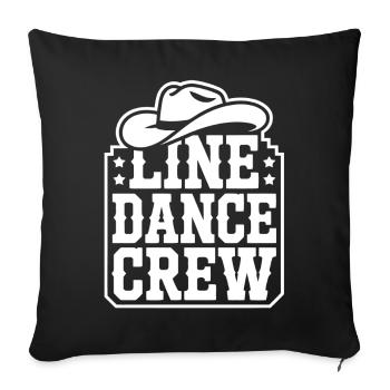 Équipe de Cowboys de Danse en Ligne - Housse de coussin décorative 45 x 45 cm - noir - Devant