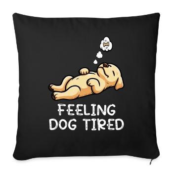 Feeling Dog Tired Labrador Labrador Owner Labbi - Sofa pillowcase 17,3'' x 17,3'' (45 x 45 cm) - black - Front