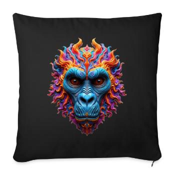 Vivid Flame Gorilla - Sofa pillowcase 17,3'' x 17,3'' (45 x 45 cm) - black - Front