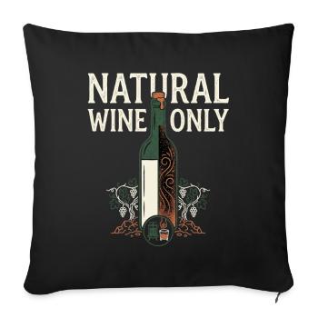 Natural Wine Only - Sofa pillowcase 17,3'' x 17,3'' (45 x 45 cm) - black - Front