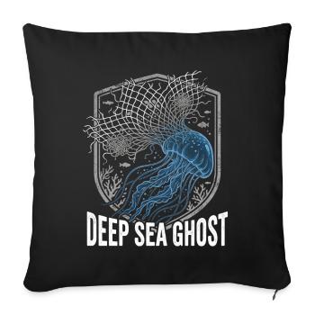 Deep Sea Plastic Ghost - Sofa pillowcase 17,3'' x 17,3'' (45 x 45 cm) - black - Front