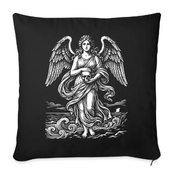 Seaborne Venus with Skull - Sofa pillowcase 17,3'' x 17,3'' (45 x 45 cm) - black - Front